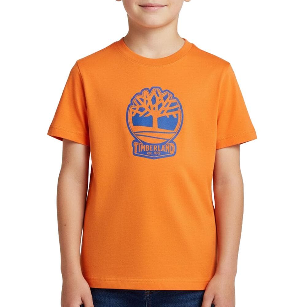 T-Shirt Orange Garçon Timberland T60422 Nectarine 1