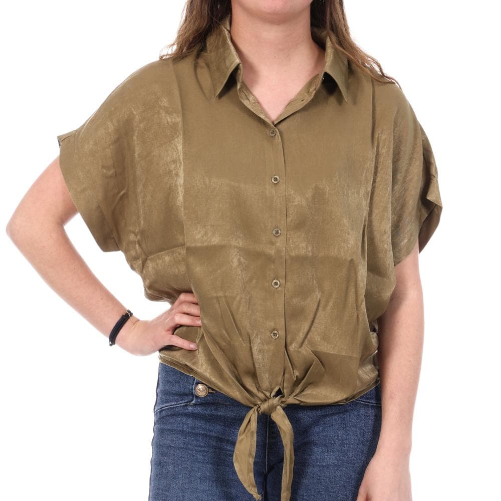 Chemise Satin Kaki Femme An'ge Leonie 1
