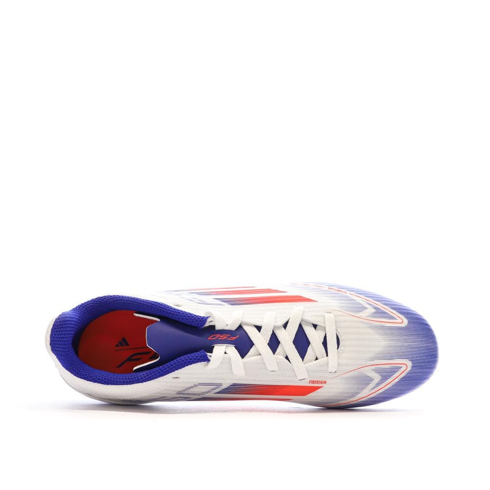 Chaussures de Foot Blanc/Bleu Junior Adidas F50 League FG/MG 4