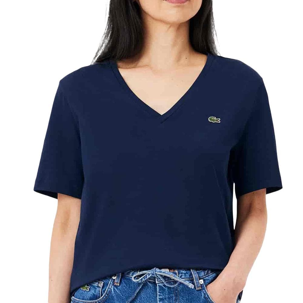 T-Shirt Marine Femme Lacoste Relaxed 1