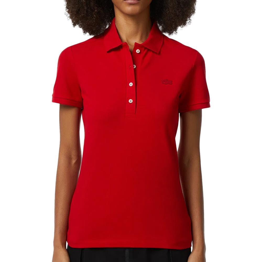 Polo Rouge Femme Lacoste PF5462 1