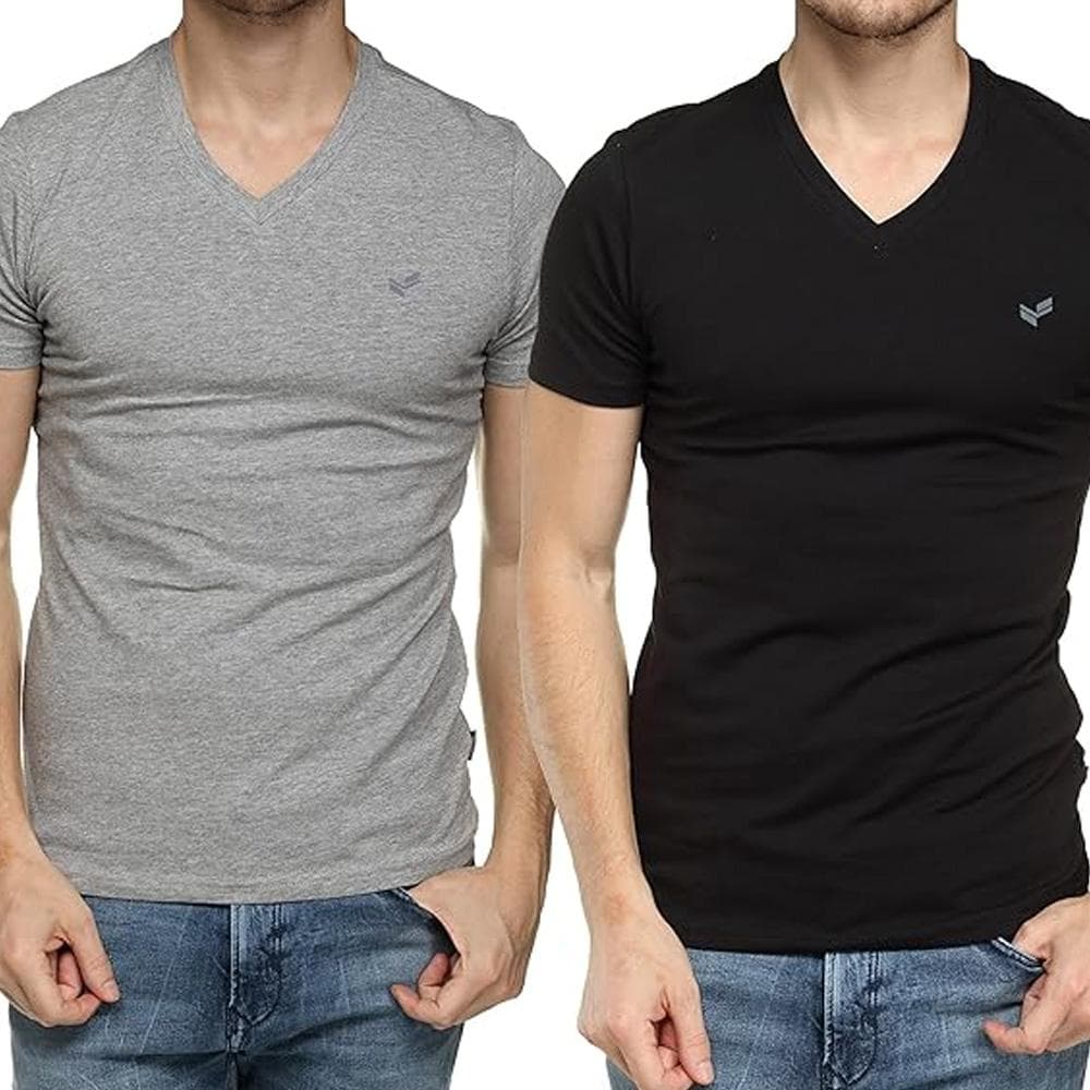 Lot de 2 T-Shirts Noir/Gris Homme Kaporal GIFTH 1