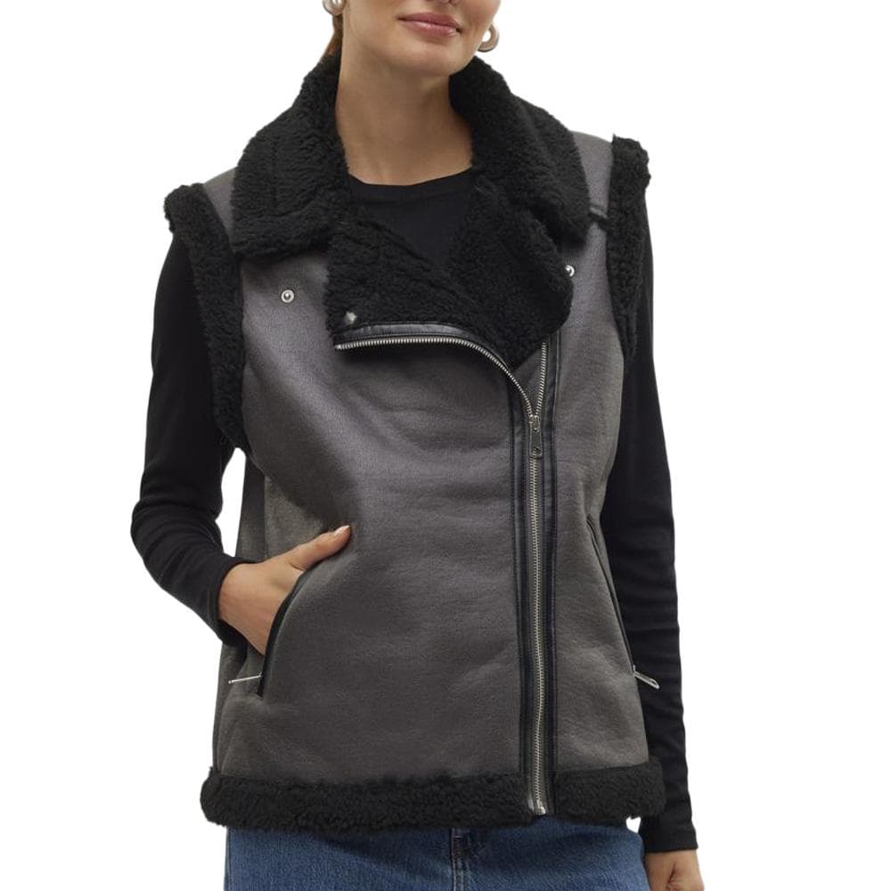 Veste Sans Manches Noire Femme Vero Moda Waistcoat 1