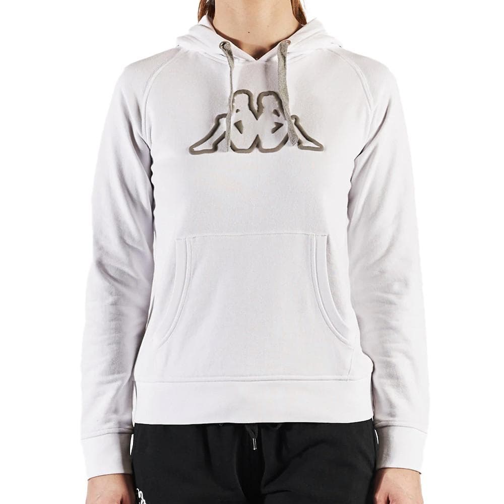 Sweat à Capuche Blanc Femme Kappa Belle Slim 1
