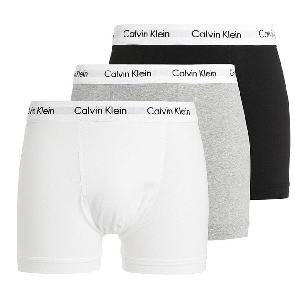 X3 Boxers Noir/Blanc/Gris Homme Calvin Klein Jeans Trunk 3p 1