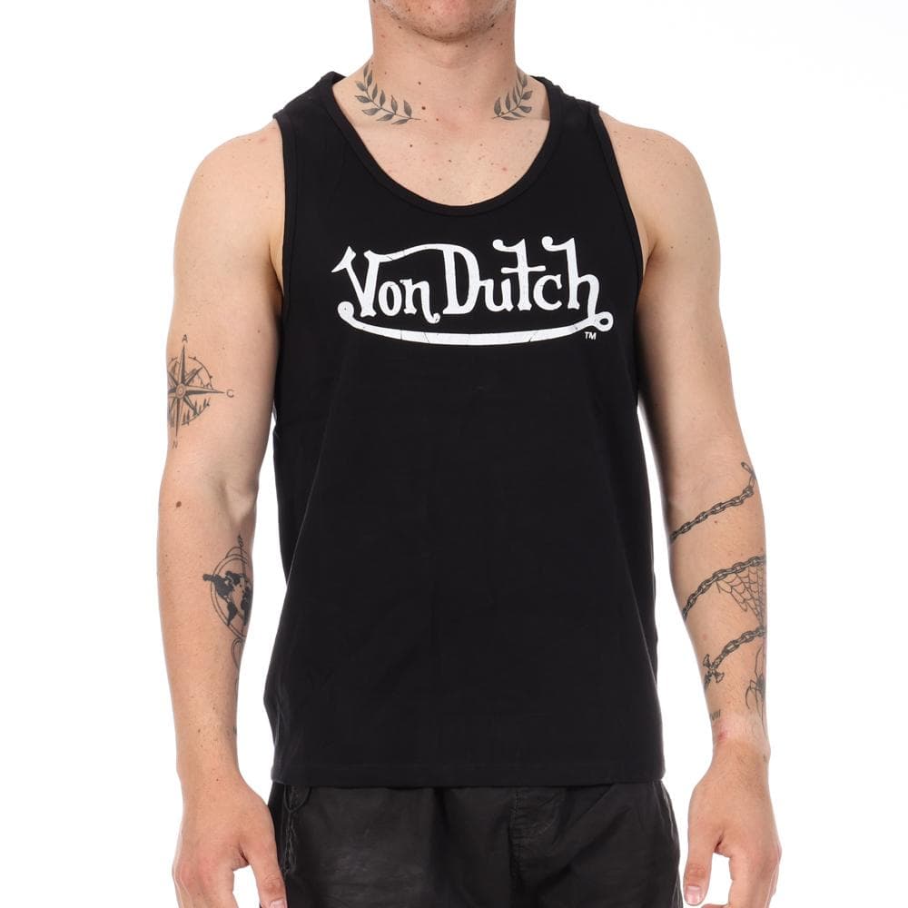 Débardeur Noir Homme Von Dutch Poitrine 1