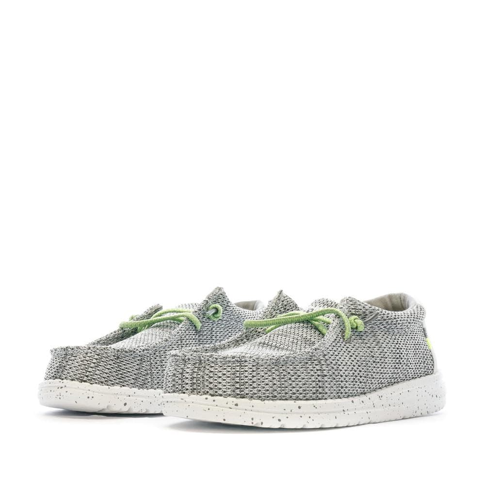 Chaussures Grises/Noires Garçon Hey Dude Wally Youth 6