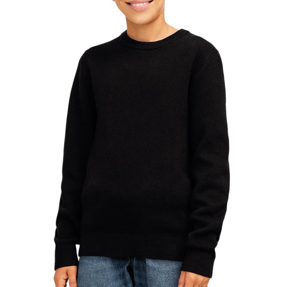 Pull Noir Garçon Jack & Jones Knit Neck 1