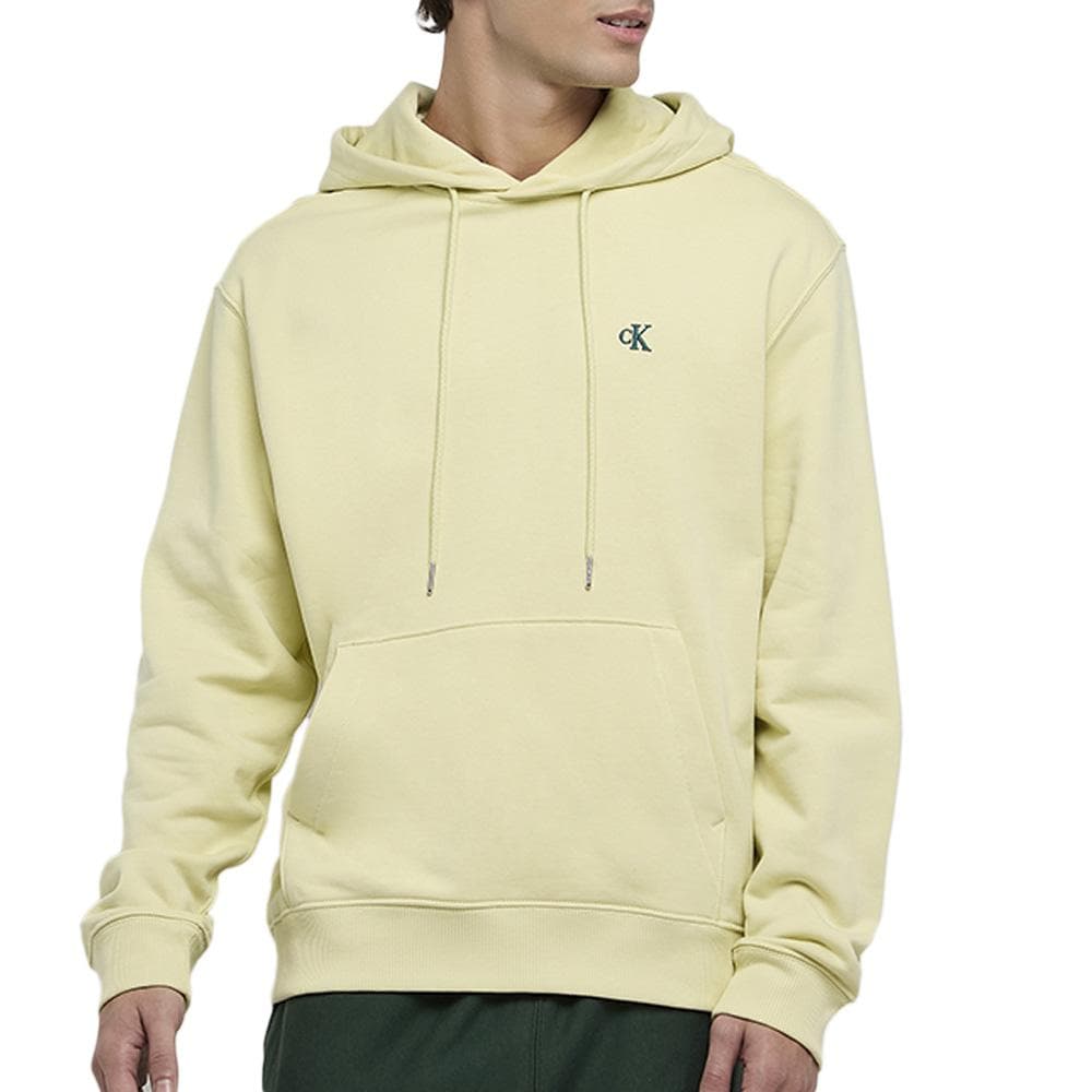 Sweat à Capuche Jaune Homme Calvin Klein Jeans 350 Terry Monog 1