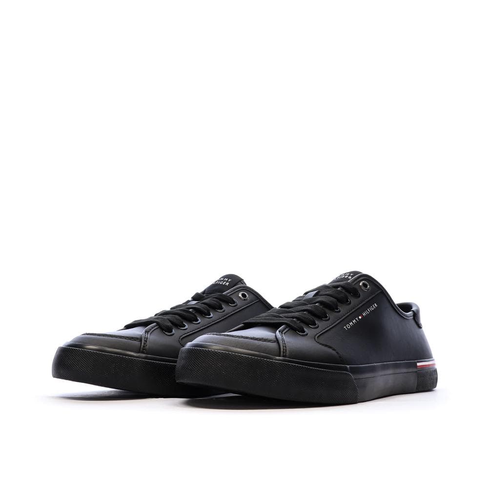 Baskets Noires Cuir Homme Tommy Hilfiger Core Corporate Vulc 6