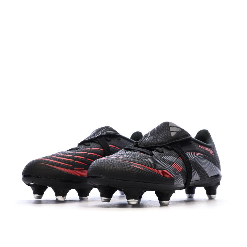 Chaussures de Foot Noires Junior Adidas Predator League FT SG 6