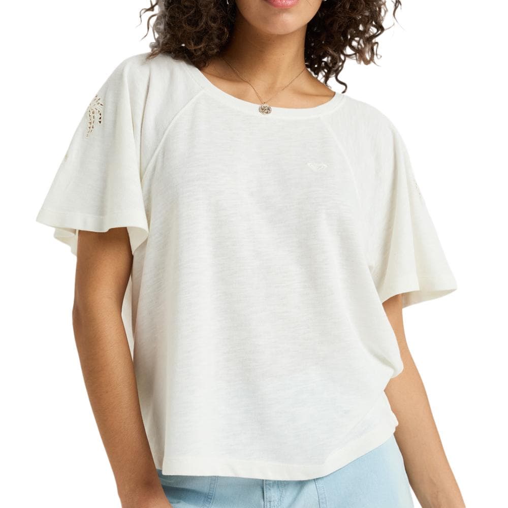 T-shirt Ecru Femme Roxy Time For Palm 1
