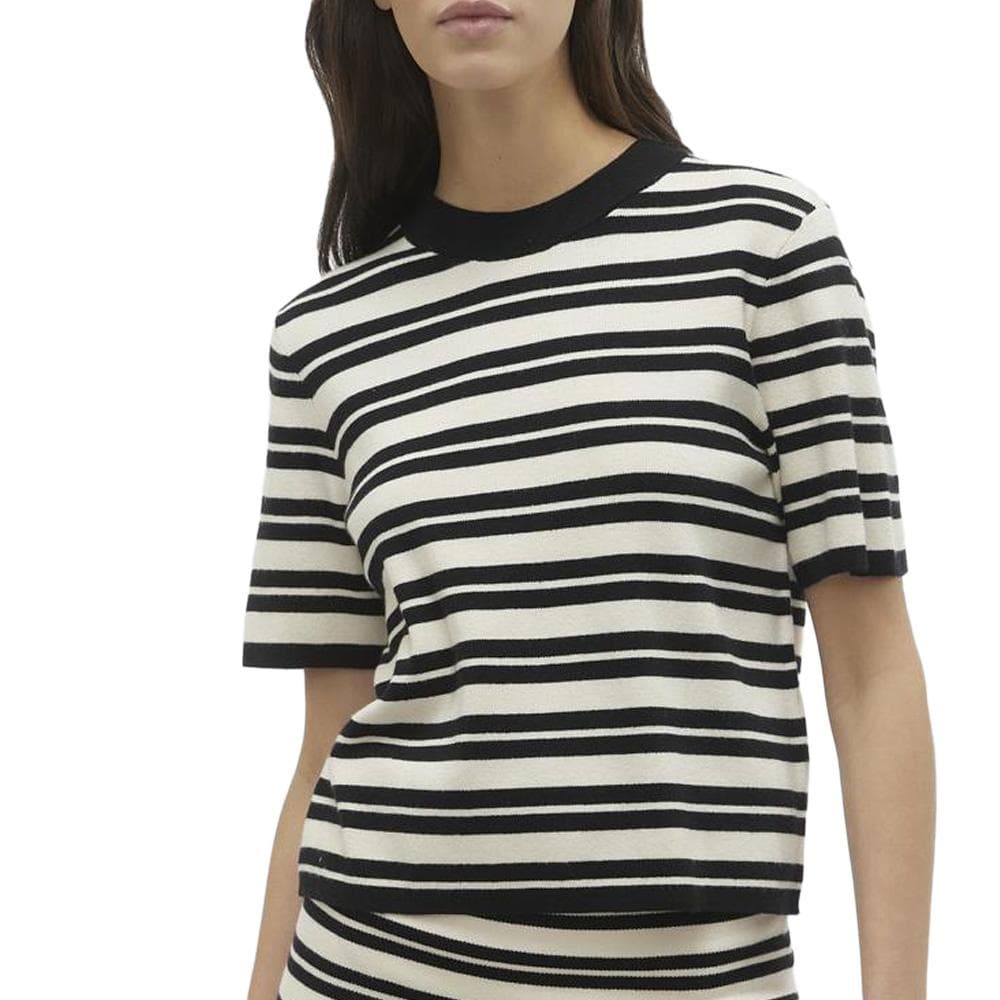 T-Shirt Beige/Noir Femme Vero Moda Gold 1