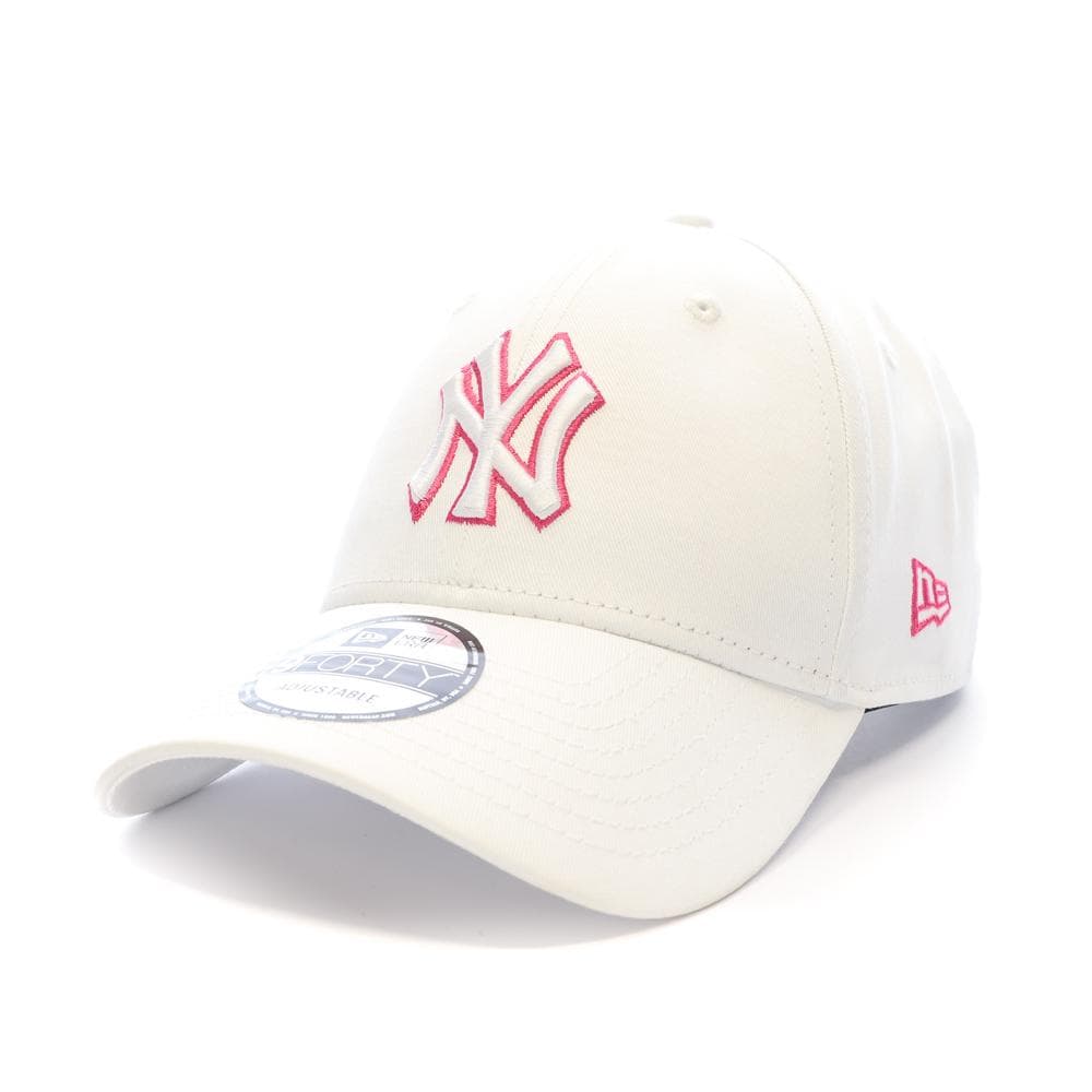 Casquette Blanche/Rose Homme New Era Outline 1