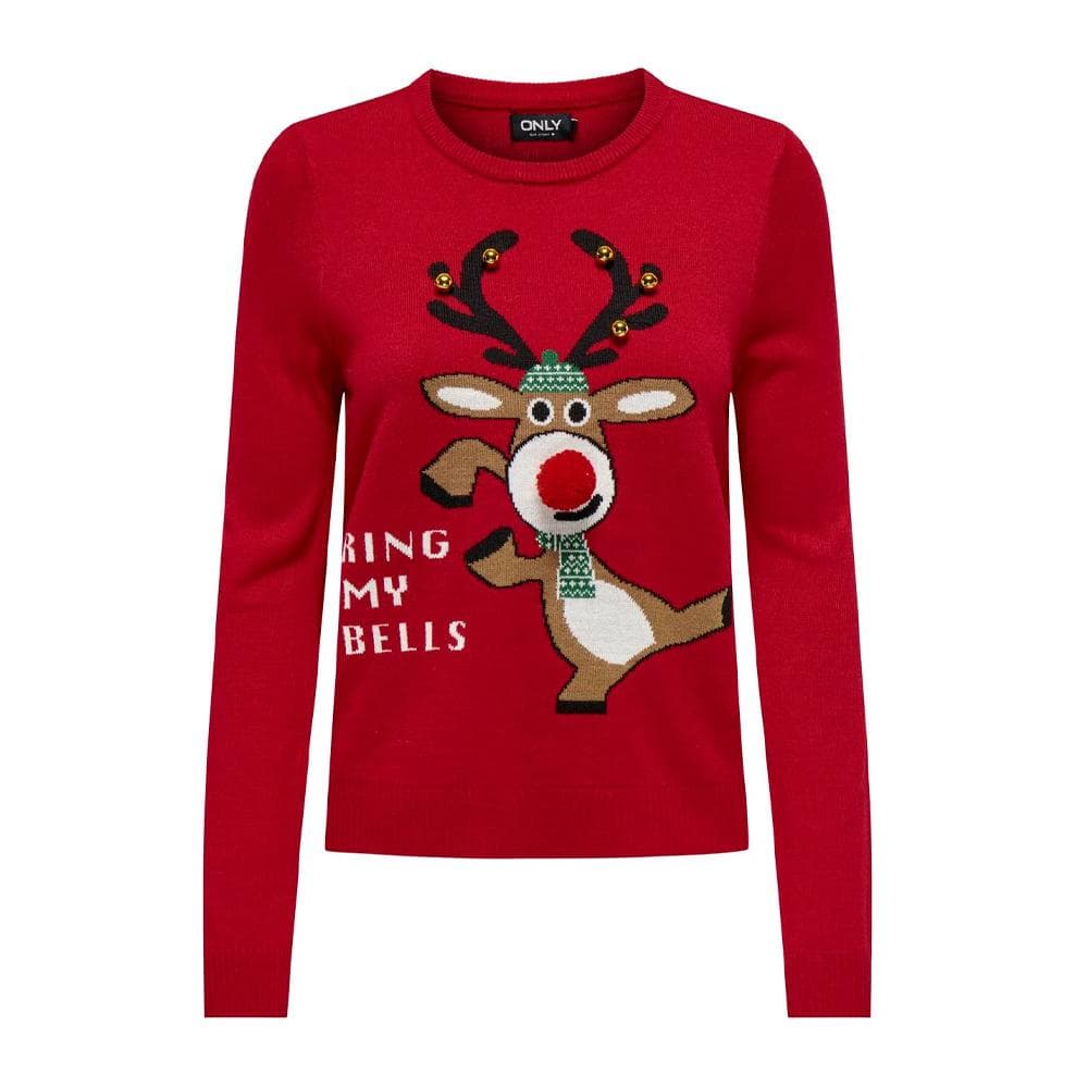 Pull de Noël Rouge Femme Only Xmas 1