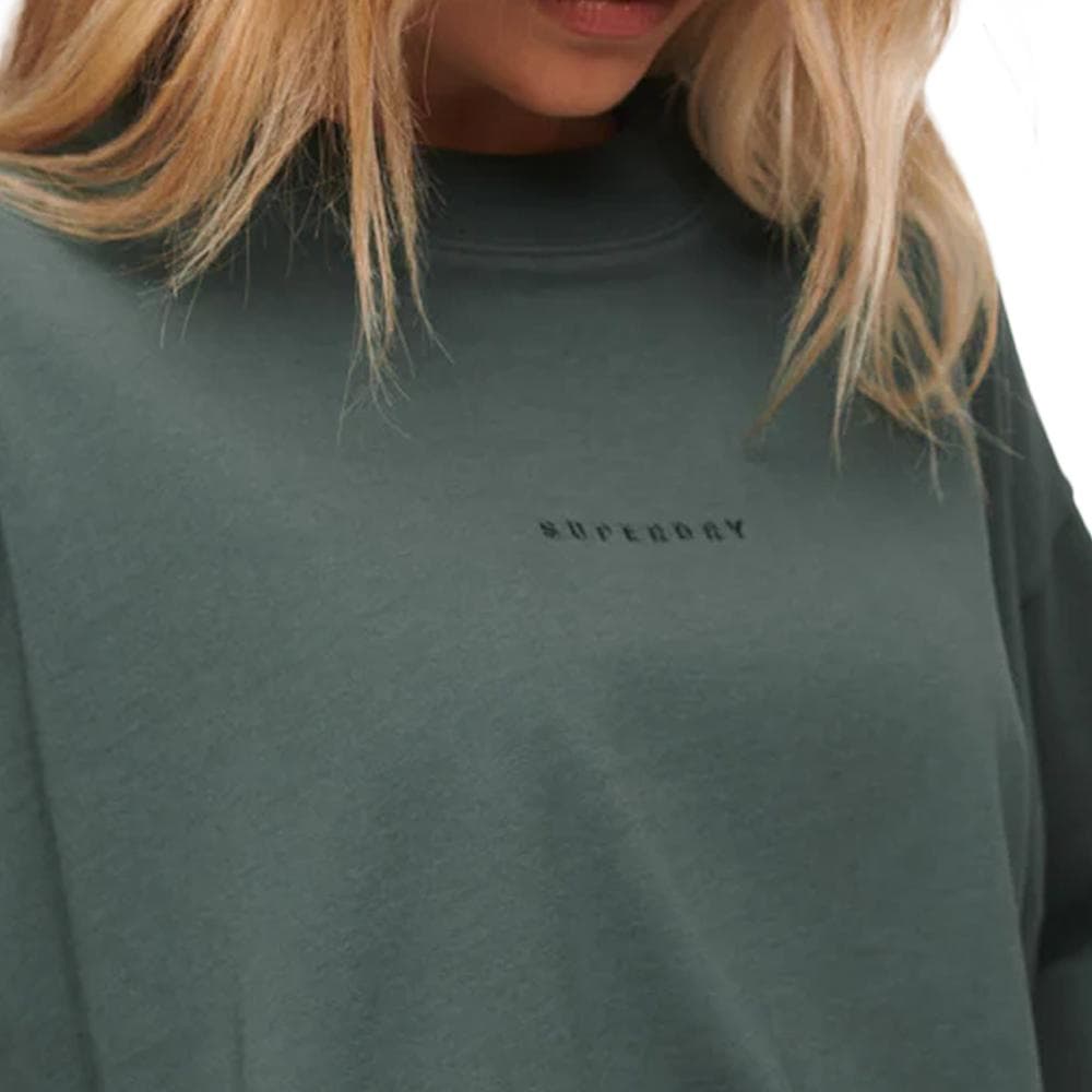 T-shirt Vert Femme Superdry Micro Logo 2