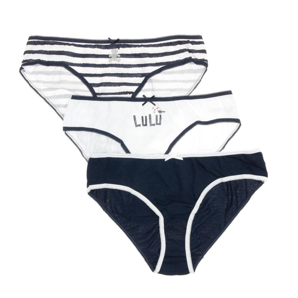 Lot x3 Culottes Marine/Blanche Femme Lulu Castagnette 1