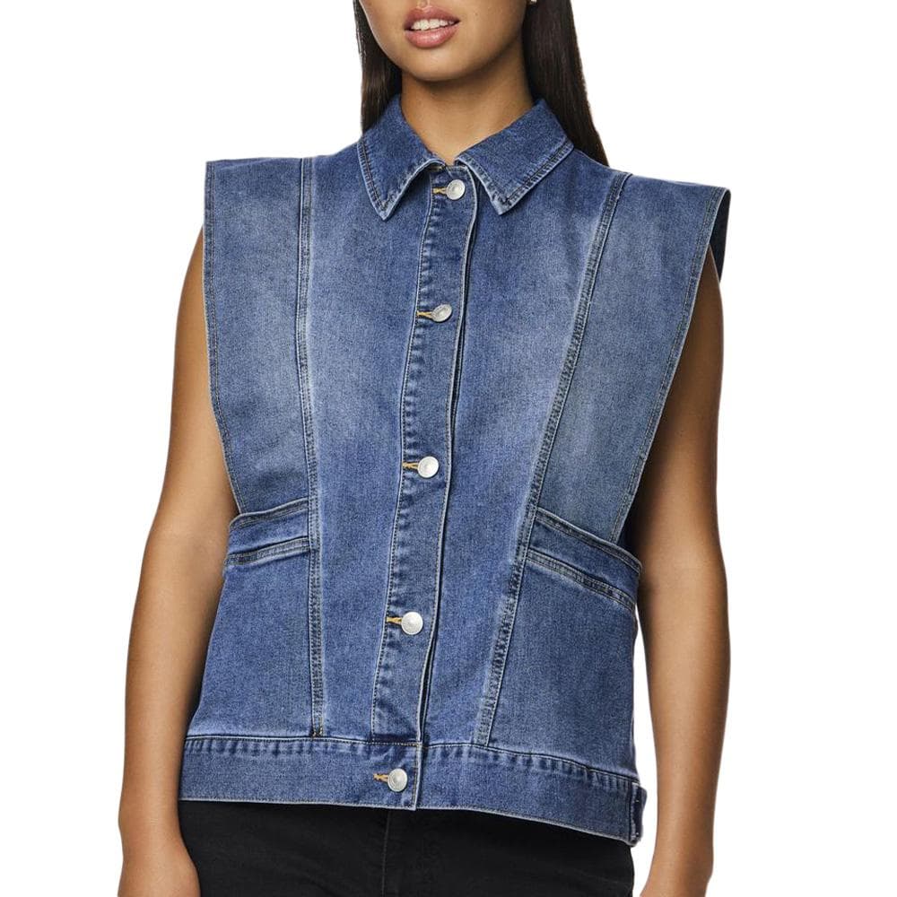Veste en Jean Bleu Femme Pieces Femma 1