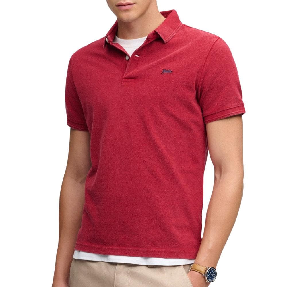 Polo Rouge Homme Superdry Classic Pique 1