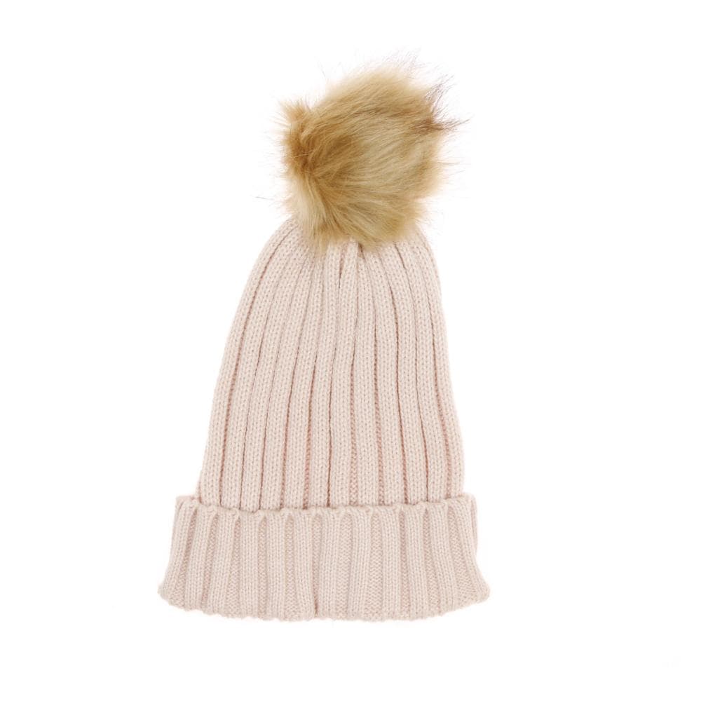 Bonnet Rose Femme Infinitif Paris Pompon 1