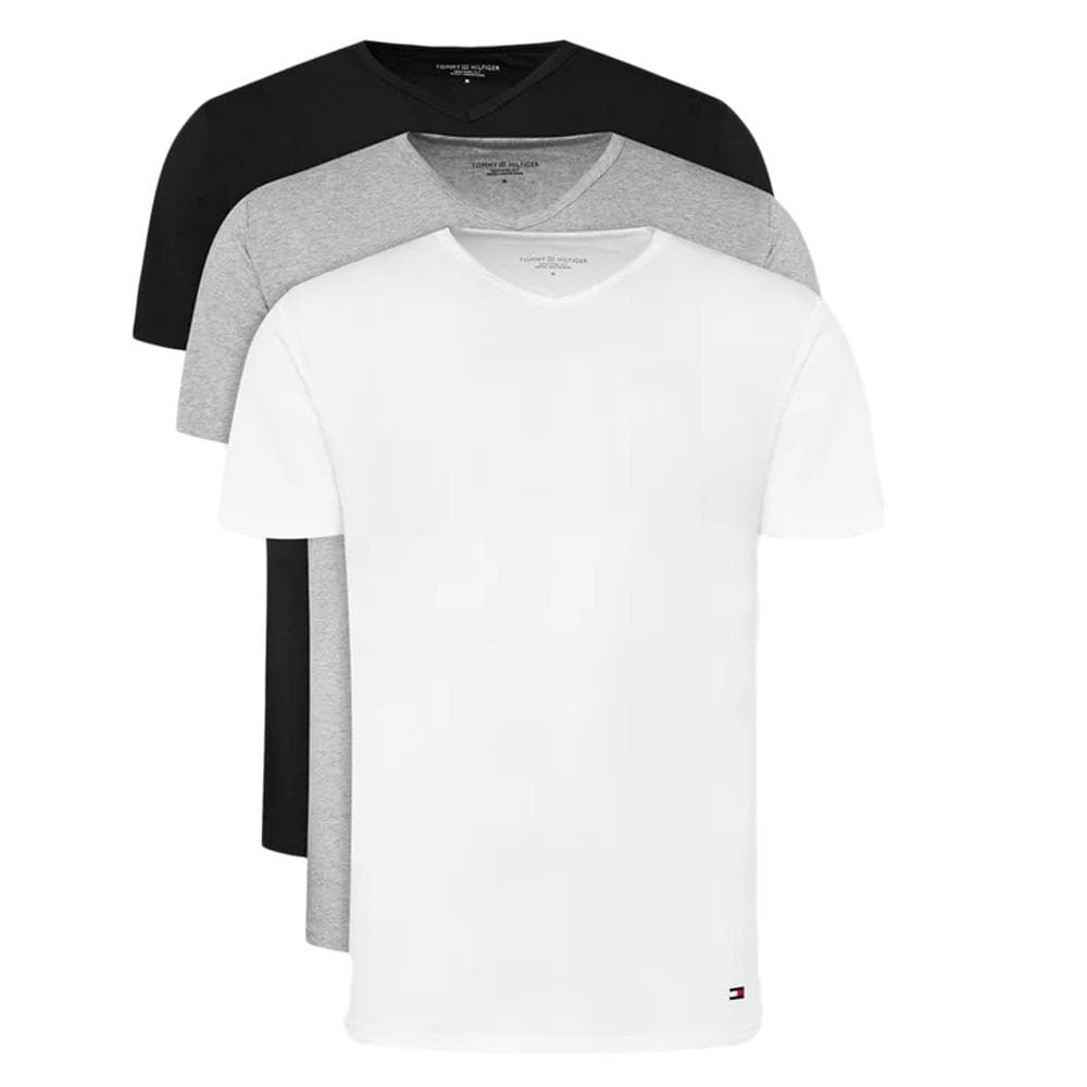 Lot de trois T-Shirt Blanc/Noir/Gris Homme Tommy Hilfiger Stretch 1