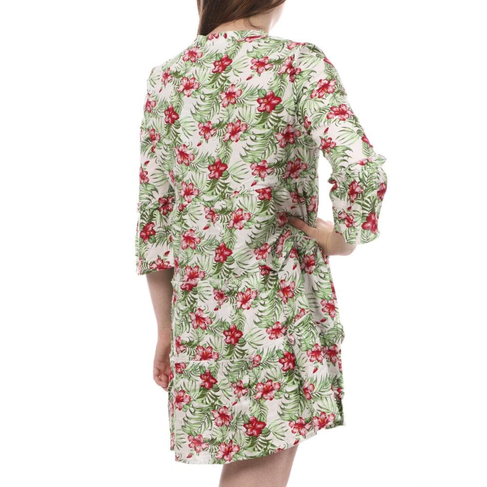 Robe Blanche/Fleurs Femme Vero Moda Easy 2