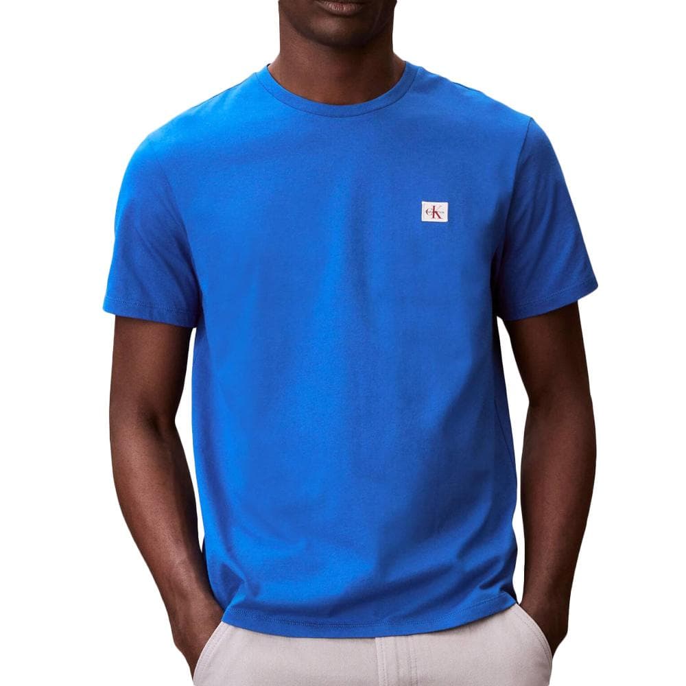 T-Shirt Bleu Homme Calvin Klein Jeans Badge L4G 1