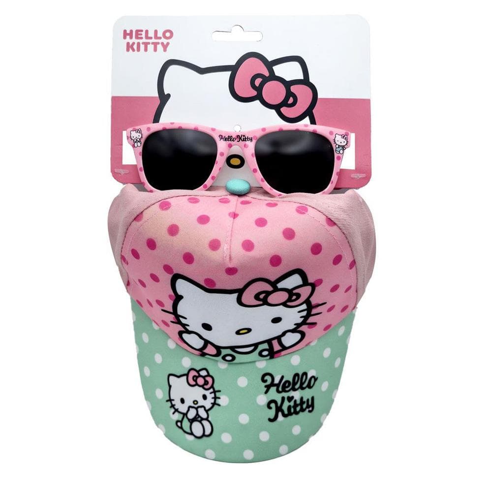 Kit Casquette + Lunette de Soleil Bleu/Rose Enfant Sport Zone Hello Kitty 1