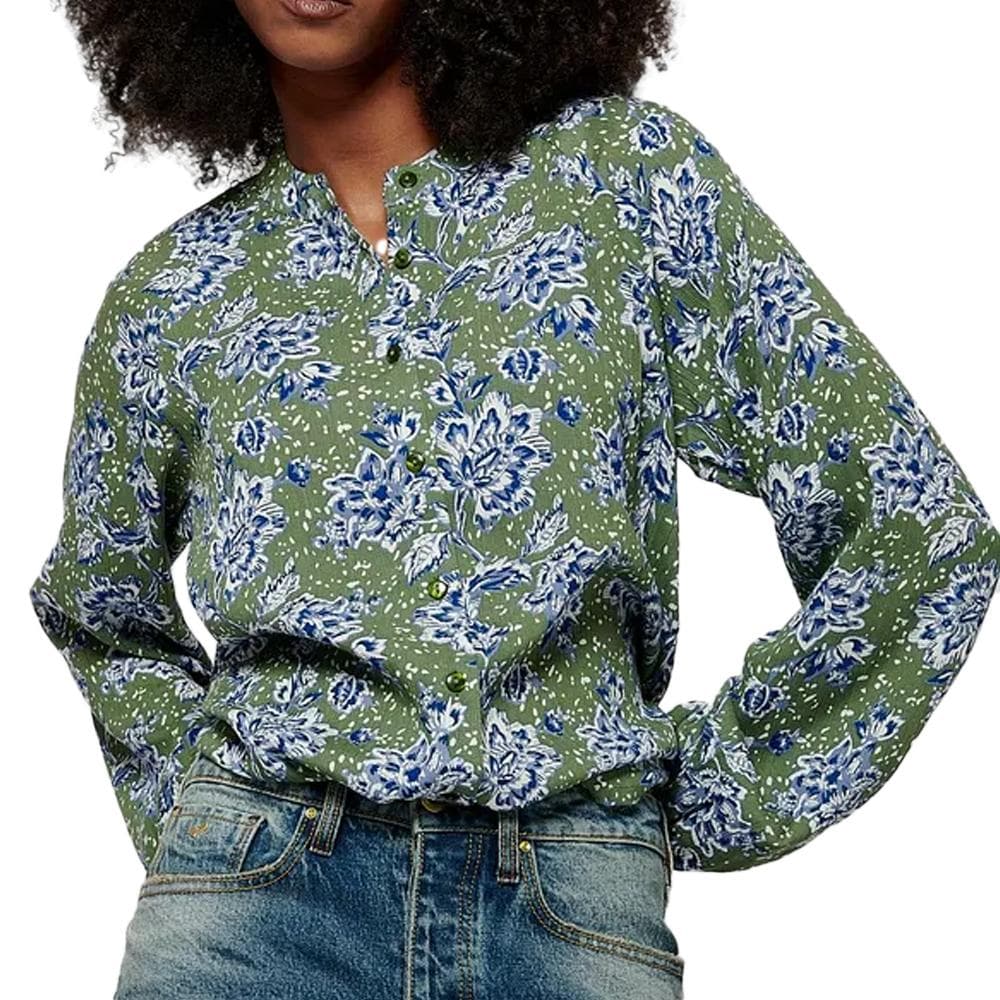 Chemise Verte/Bleu Femme Kaporal Khaki 1