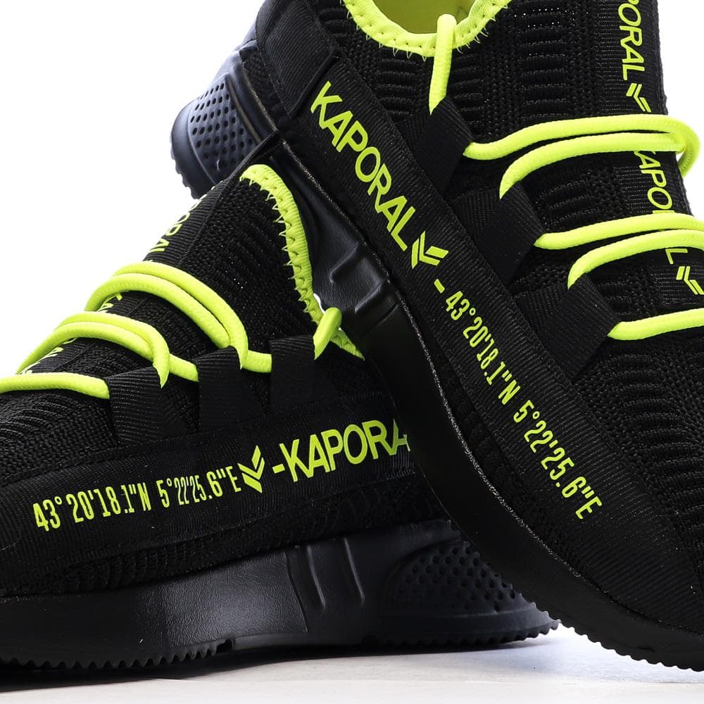 Baskets Noir/Jaune Homme Kaporal Dofino 7