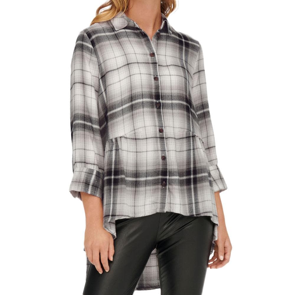Chemise à Carreaux Blanc/Noir Femme Only Canberra 1