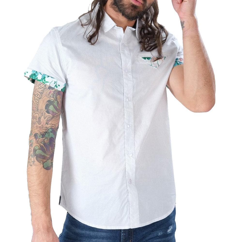 Chemisette Manches Courtes Blanche Homme Deeluxe Majorca 1