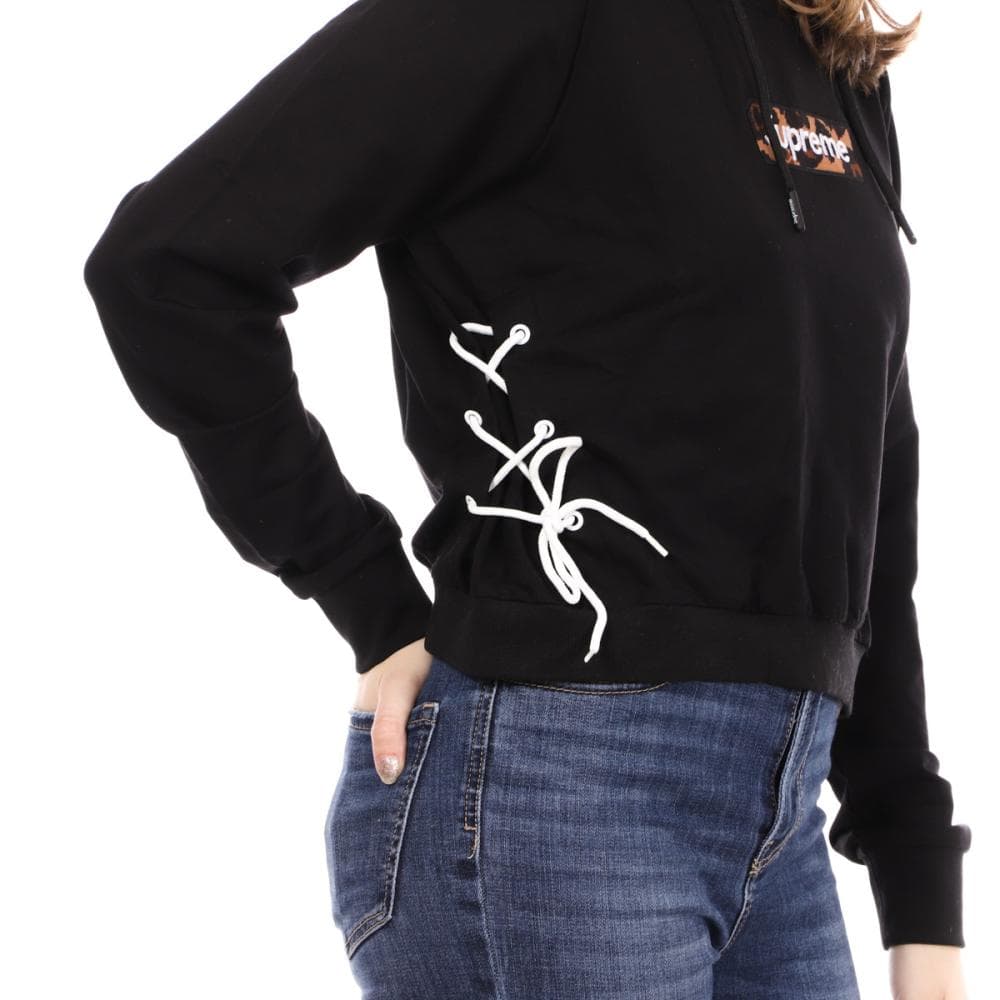 Sweat à capuche Noir Femme Supreme Grip Wild 3