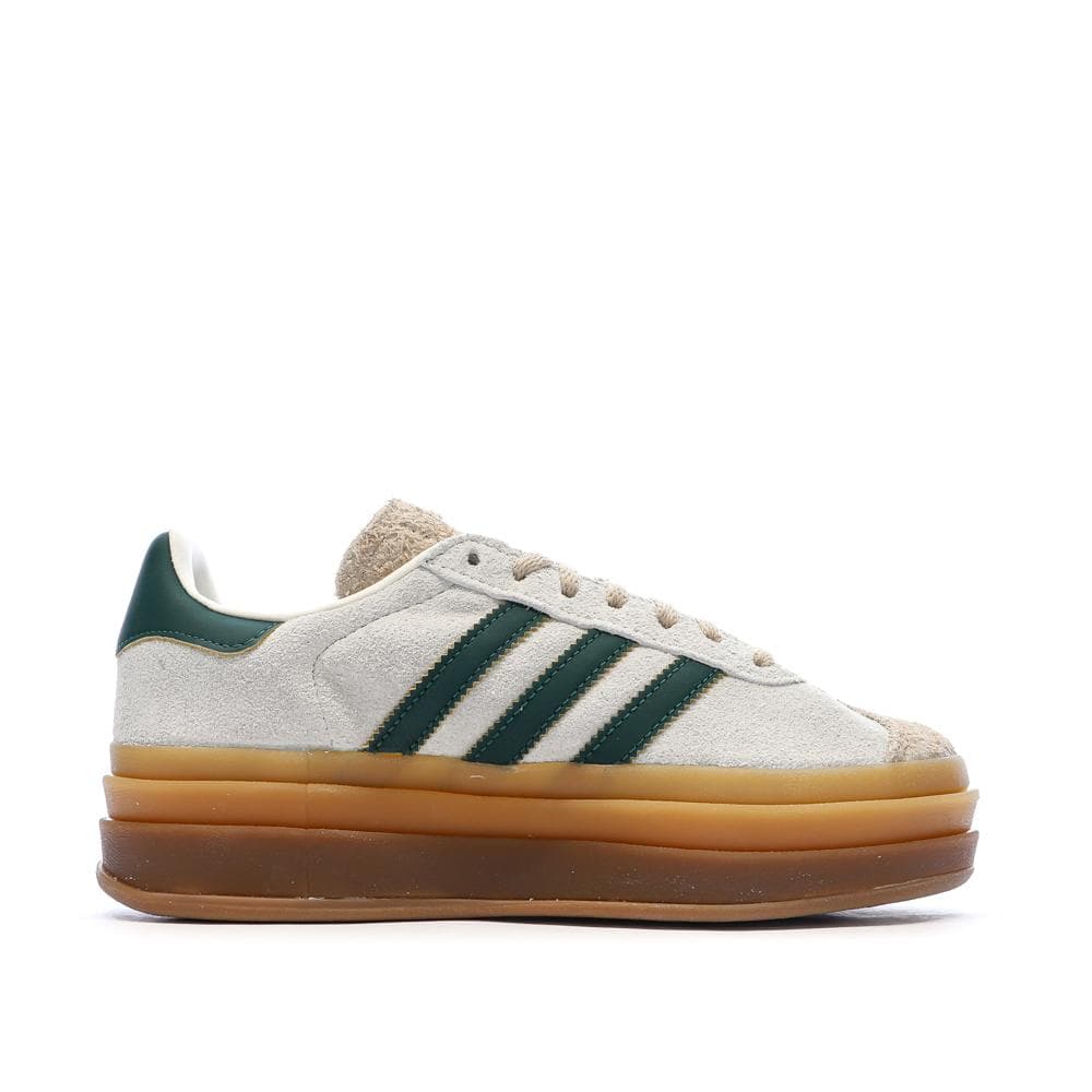 Baskets Beige/Vert Femme Adidas Gazelle Bold 2