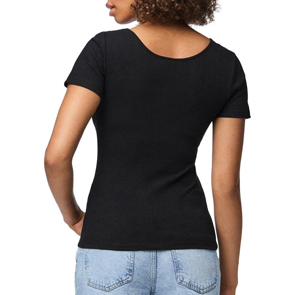 T-Shirt Noir Femme Pieces Pckitte 2