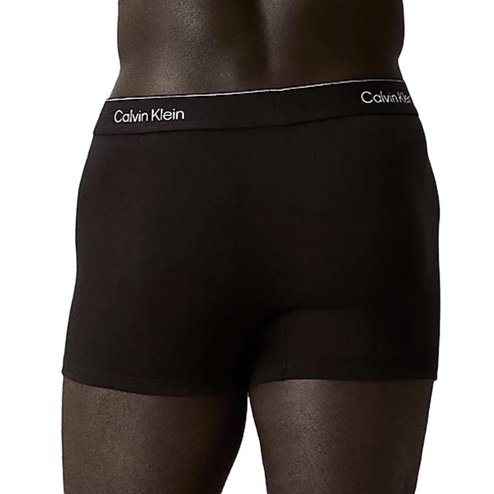 x3 Boxers Noirs/Rouges Homme Calvin Klein Relaxed Fit Trunk 3