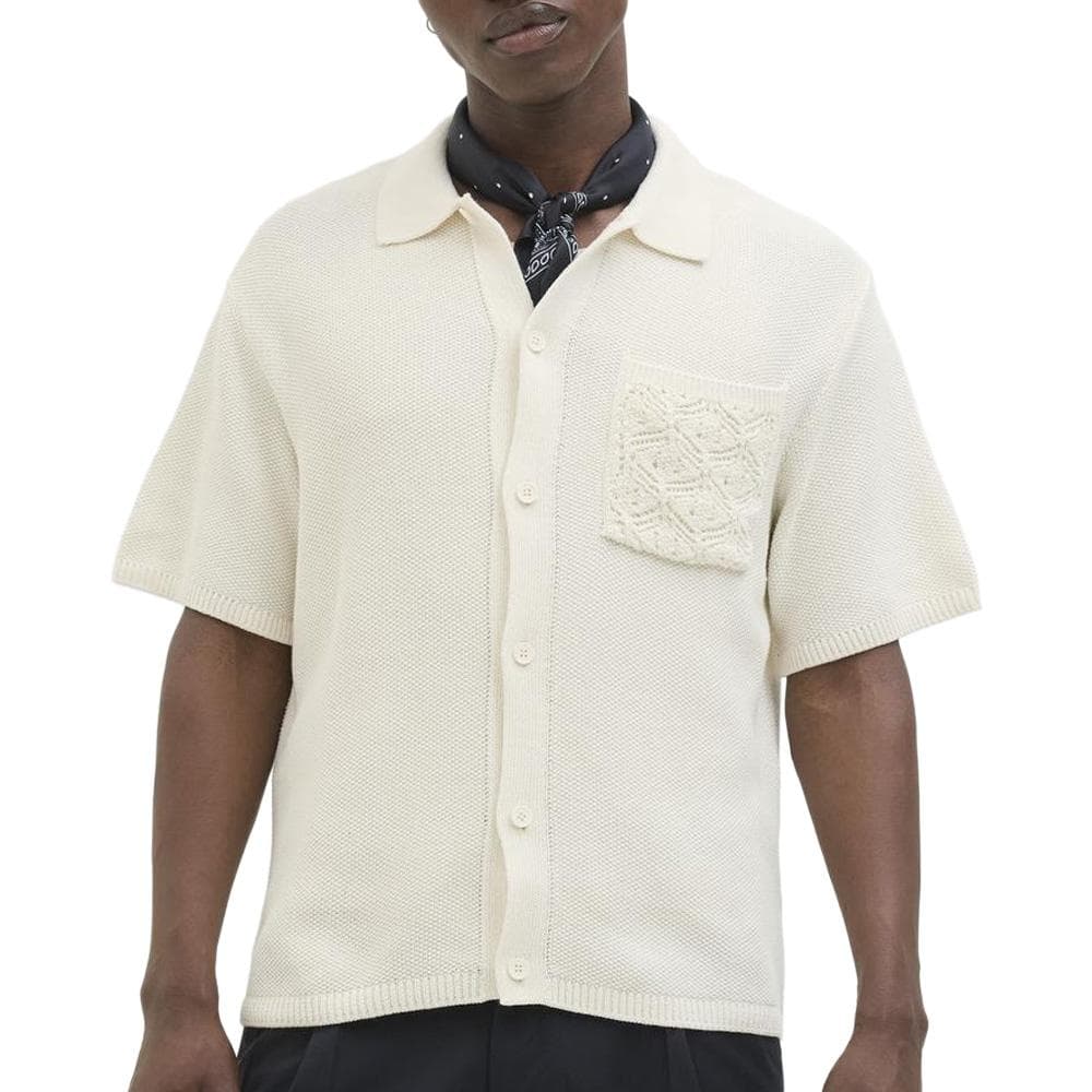 Chemise en Maille Écru Homme Jack & Jones Summer Pocket 1