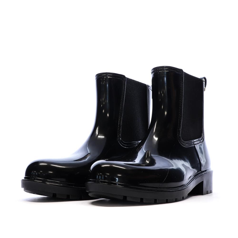 Bottes de Pluie Noir Femme Tommy Hilfiger Flag Hardware Rainbow 6