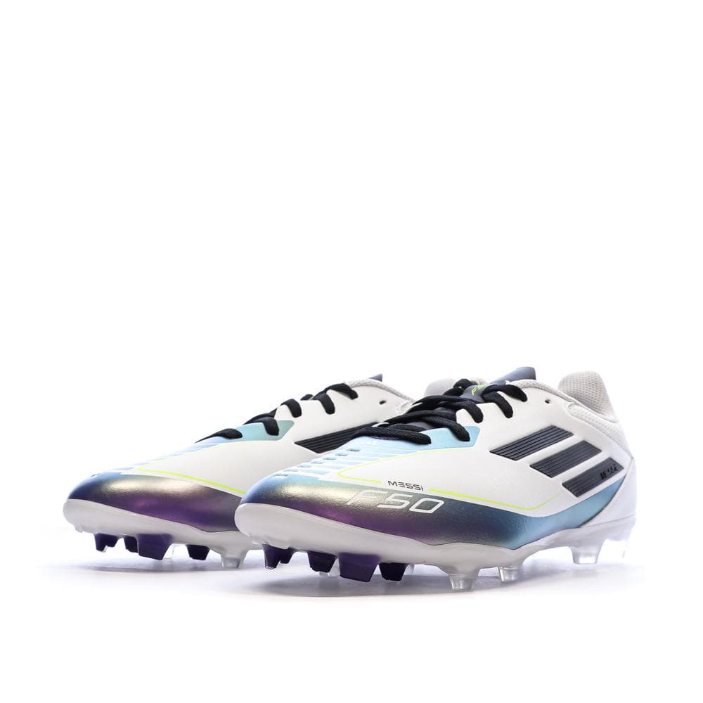 Chaussures de football Blanc/Noir/Violet Garçon Adidas F50 League Messi 6