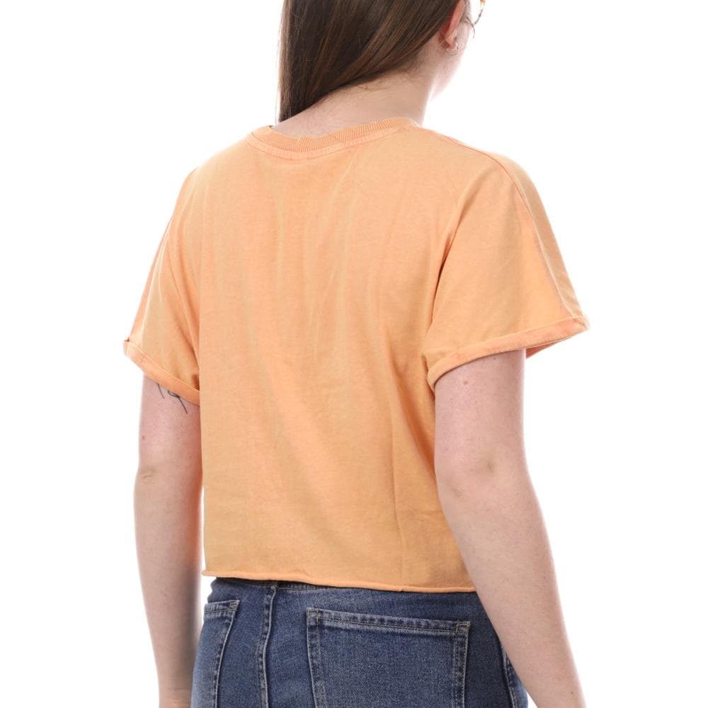 T-Shirt Crop Orange JDY Femme Agnes 2
