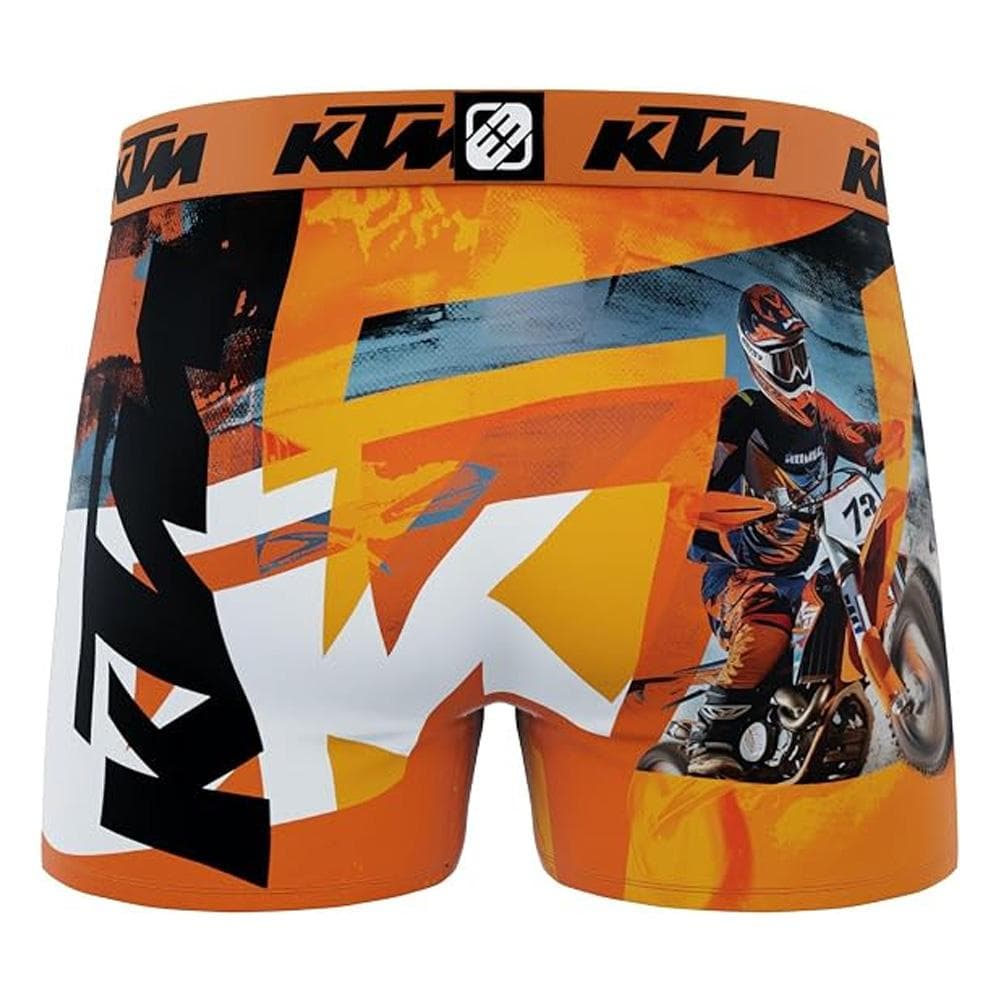 Boxer Noir/Orange Garçon KTM Moto Cross 2