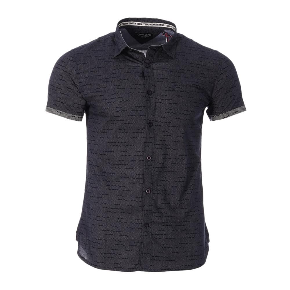 Chemise Marine/Taupe à Motifs Homme Teddy Smith Cut Mc 10711556D 1