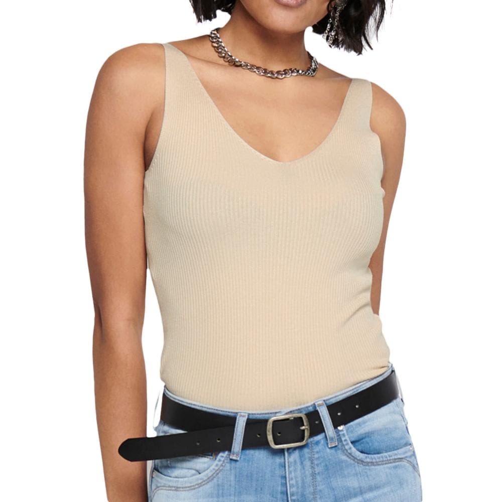 Débardeur en Maille Beige Femme JDY NANNA 1