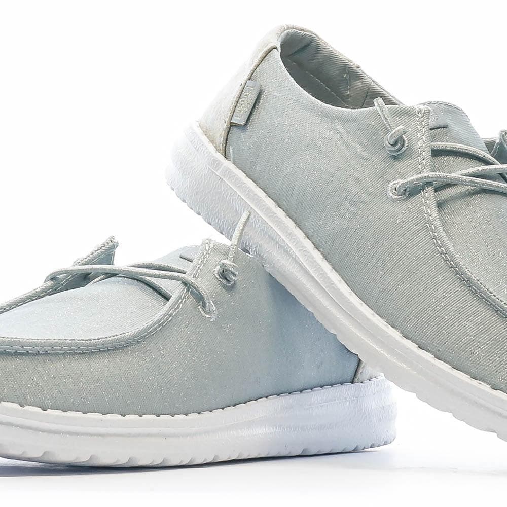 Chaussures Bleu Pailettée Femme Hey Dude Wendy Glitter 7