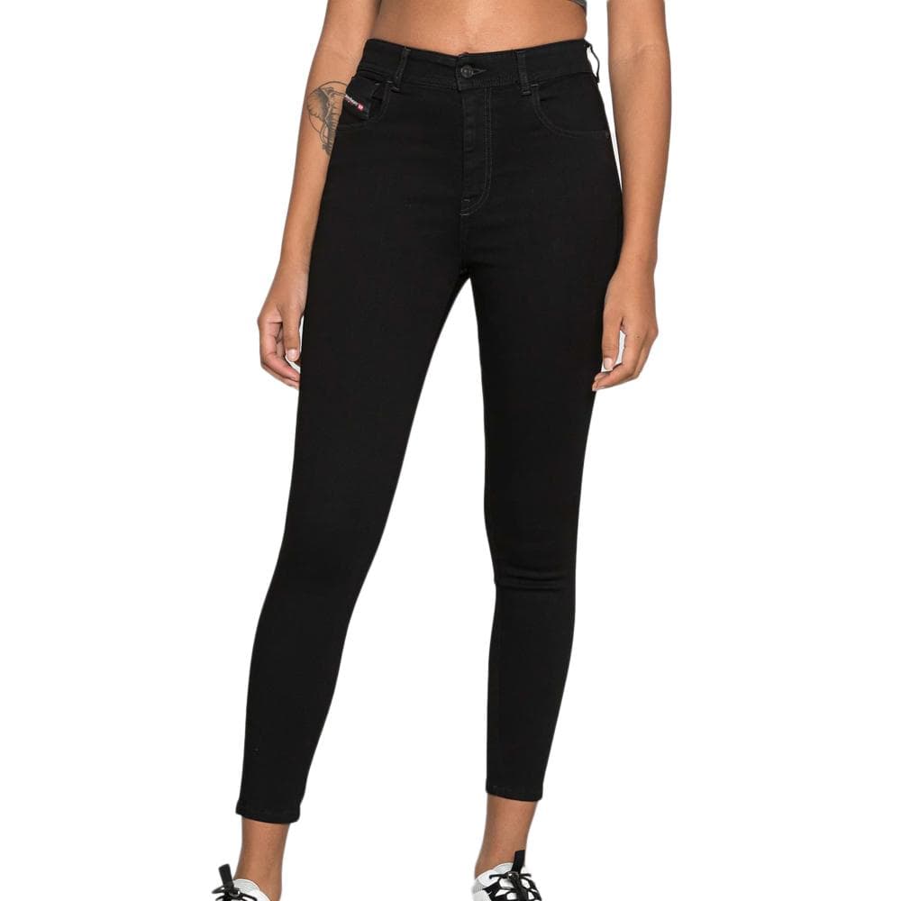 Jean Super Skinny Noir Femme Diesel Slandy 1