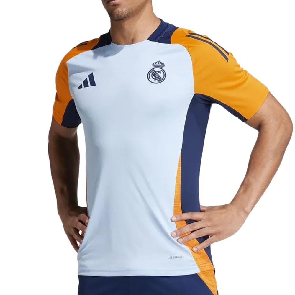 Real Madrid Maillot Training Bleu/Orange Homme Adidas 24/25 1