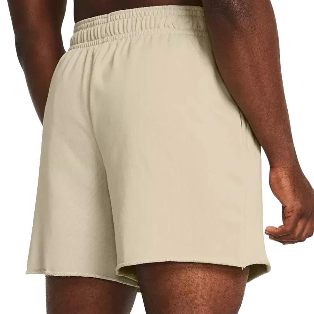 Short Beige Homme Under Armour Rival Terry 6 2