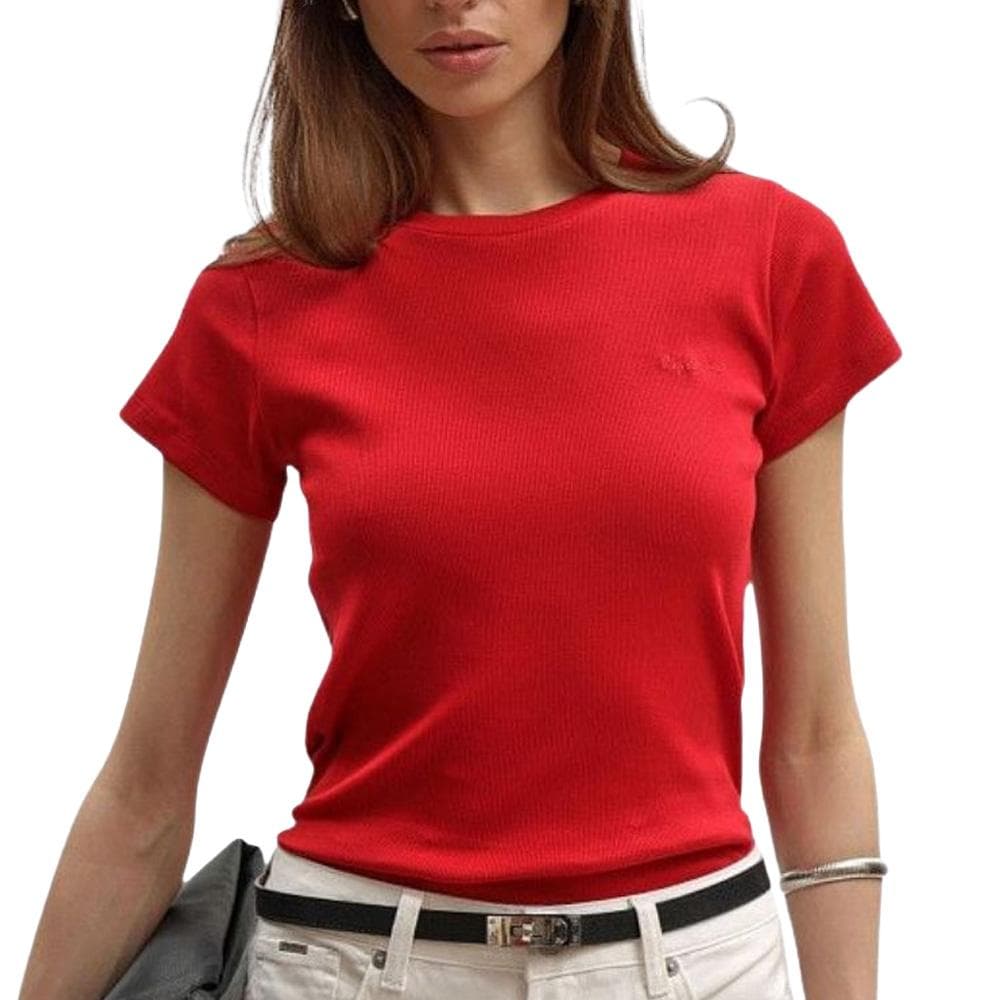 T-Shirt Rouge Femme Pepe jeans PL506037 1