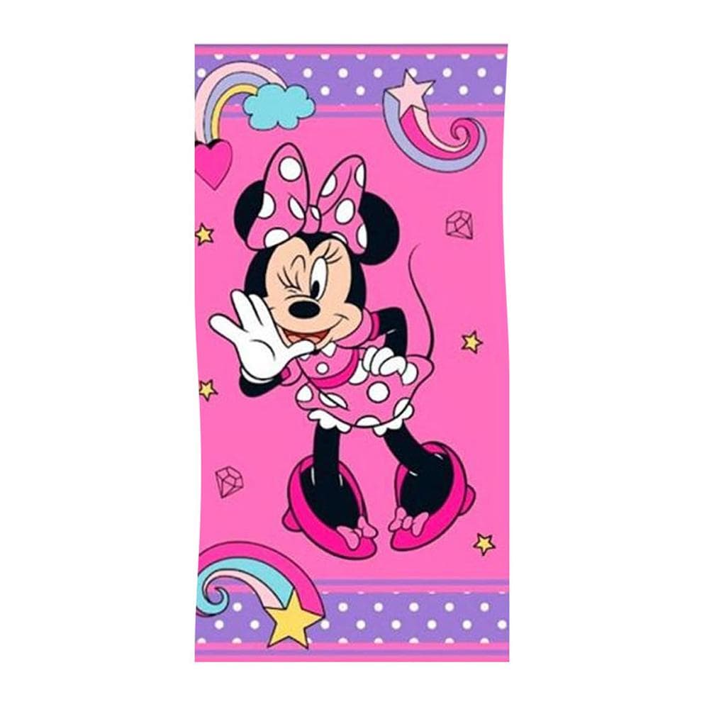 Serviette Rose/Noir Fille Sport Zone Minnie 1