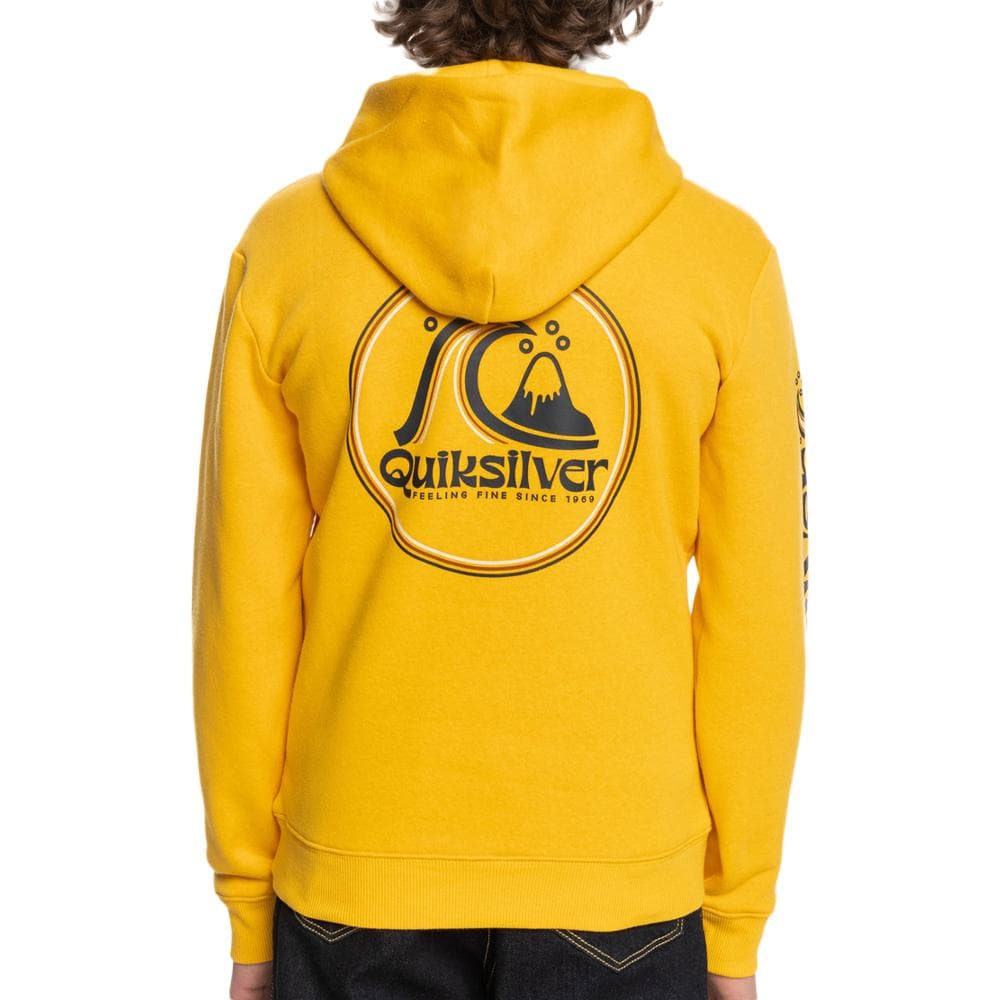 Sweat Jaune Homme Quiksilver Rolling Circle 2